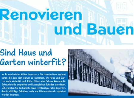 Renovieren und Bauen