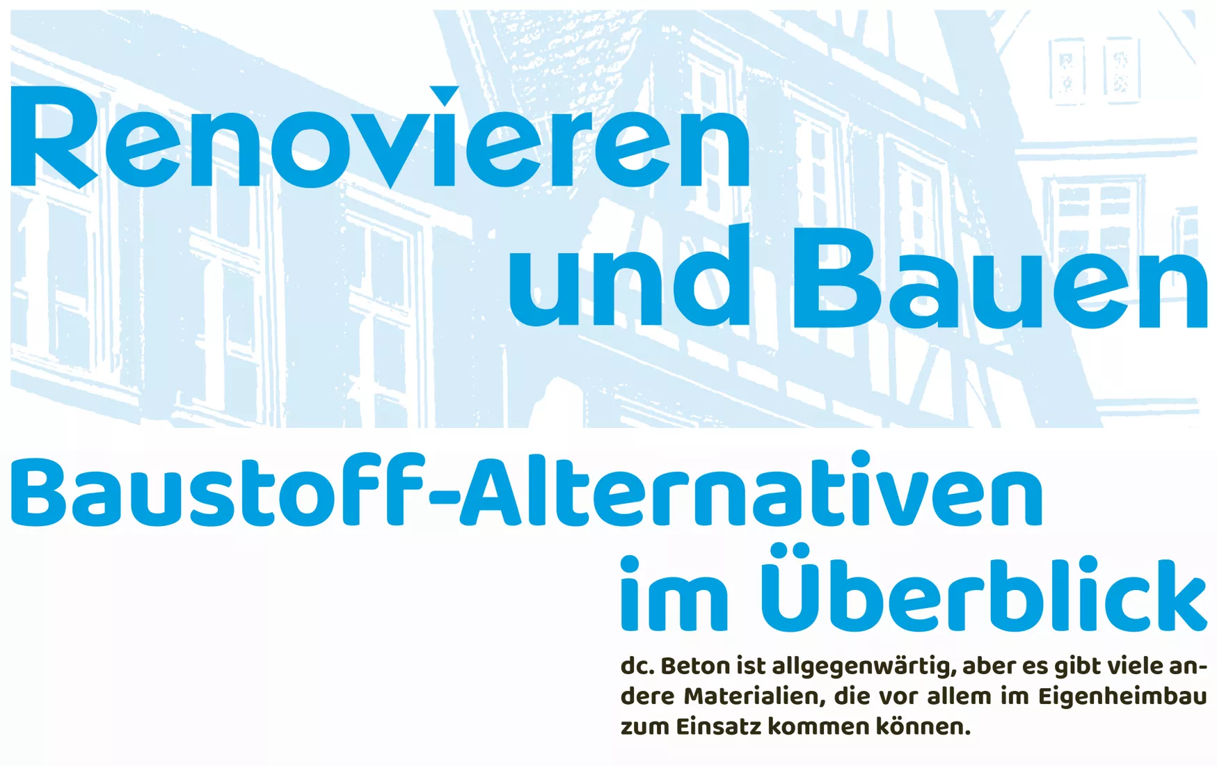 Renovieren und Bauen